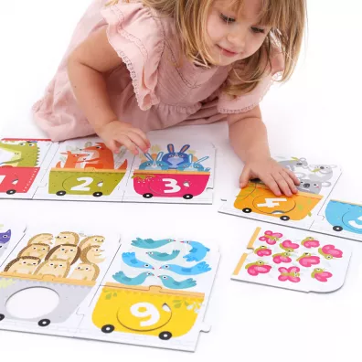 Puzzle z dziurk 30 el. Pocig do liczenia Bright Junior Media