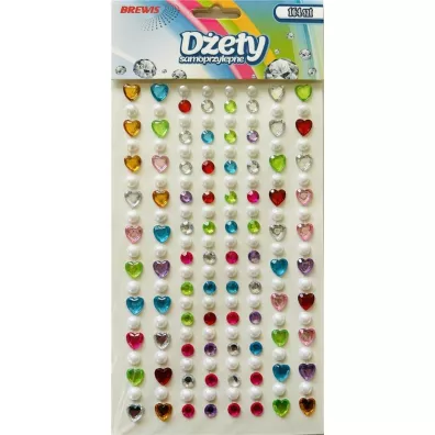 Brewis D�ety samoprzylepne kwiatki per�y 168 szt.