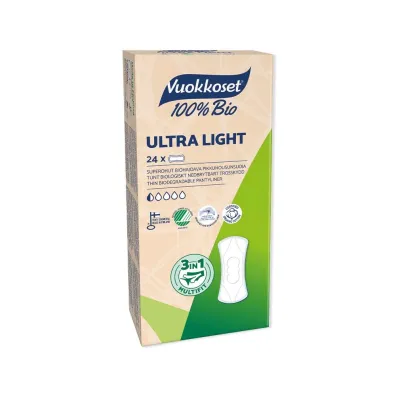 Vuokkoset Bio, Wkadki higieniczne Ultra Light 24 szt.