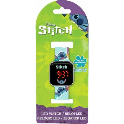 Zegarek LED z kalendarzem Stitch LAS4039