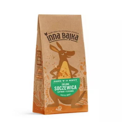 Inna Bajka Soczewica zielona ze szpinakiem i czosnkiem 180 g