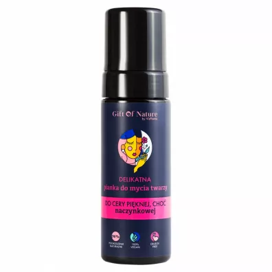 Gift Of Nature Delikatna pianka do mycia twarzy do cery naczynkowej 170 ml