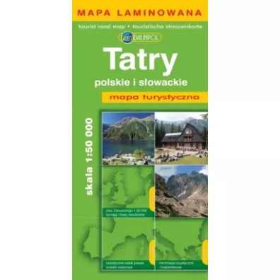 Mapa tur. - Tatry polskie i sowackie plastik