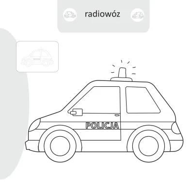 Ksi��eczka 15X15 cm Malowanie-doklejanie. Pojazdy w mie�cie  Naklejki SKRZAT 070927