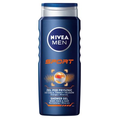 Nivea Men Sport żel pod prysznic do twarzy, ciała i włosów 500 ml
