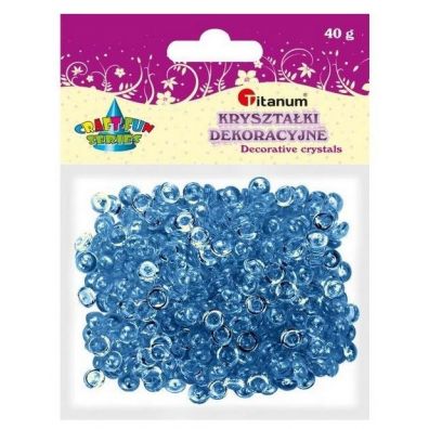 Titanum Krysztaki dekoracyjne plastikowe 42 g niebieskie