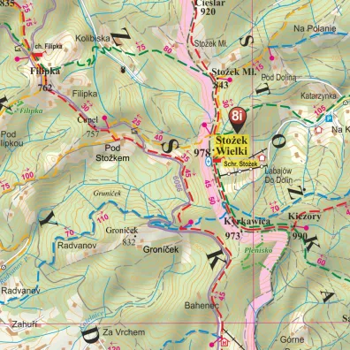 Mapa turystyczna Beskid �l�ski 1:50 000