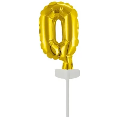 Amscan Balon foliowy mini cyfra 0 z�ota 7,5x12cm