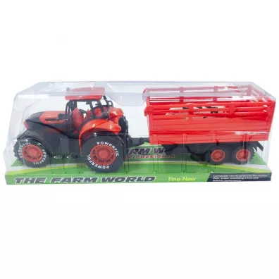 Traktor z przyczep� i zwierz�tkiem Trifox