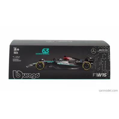 Bburago model 1:24 bolid f1 mercedes amg w15 2024 george russell 18-28063