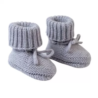 Lodger Buciki niechodki z weny merino 100% Drizzle 0-6 mies.