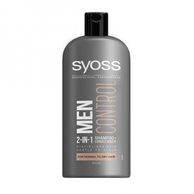 Syoss Men Control 2in1 Shampoo + Conditioner szampon dyscyplinujący do włosów normalnych i suchych 500 ml