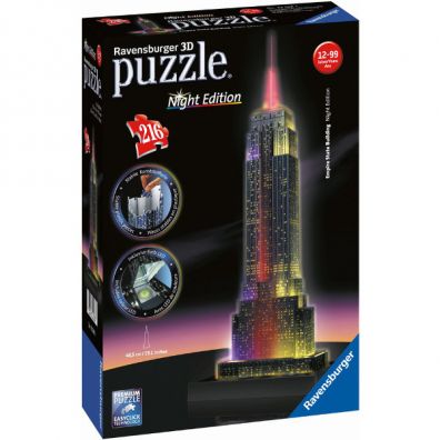Puzzle 3D 216 el. Empire State Building noc Ravensburger