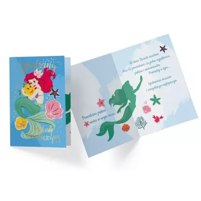 Kukartka Karnet B6 DS-061 Urodziny Syrenka Ariel