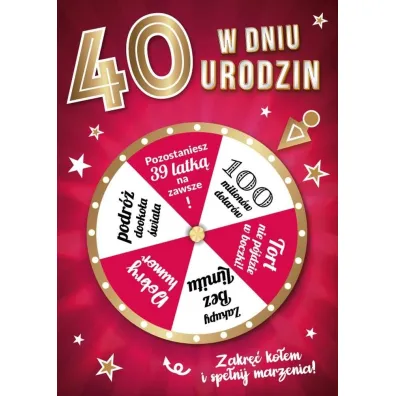 Armin Style KARNET URODZINY 40 B6 Z KOP AS GM-1066 FOL