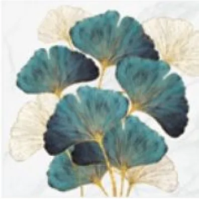Serwetka Lunch Gold and Emerald Ginkgo Biloba SDOG039601