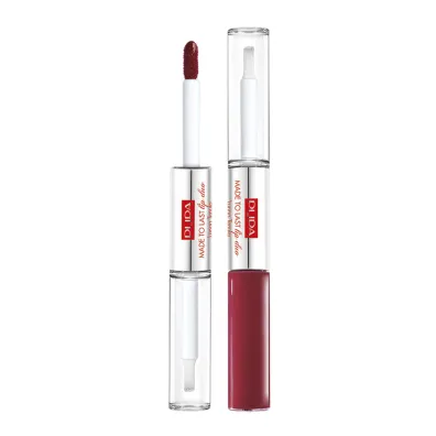 Pupa Milano Wodoodporna pomadka w pynie i byszczyk 005 Deep Ruby 2 x 4 ml