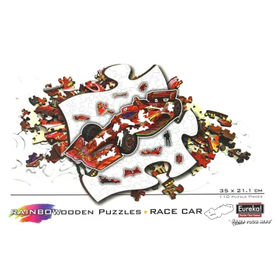 Puzzle drewniane kolorowe - Formu�a 1 Eureka 3D
