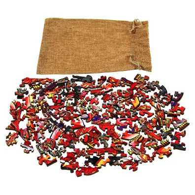 Puzzle drewniane kolorowe - Formu�a 1 Eureka 3D