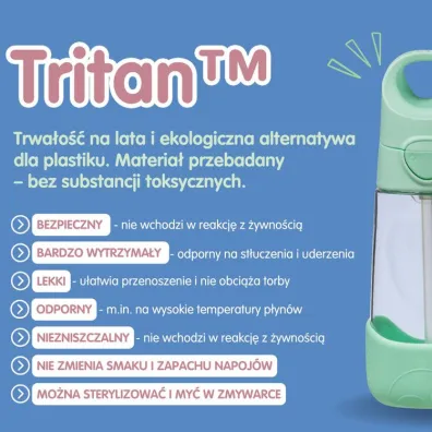 b.box Butelka tritanowa ze s�omk� Spearmint 450 ml
