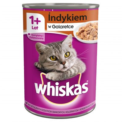Whiskas Mokra karma dla kota z indykiem w galaretce puszka 400 g