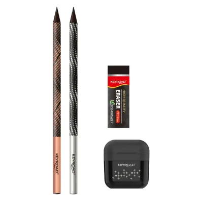 Zestaw szkolny KEYROAD Black Pencil Set czarny blister