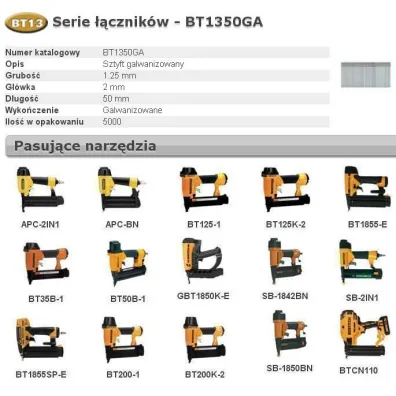 Bostitch Sztyfty bt13 50mm 5m 18ga