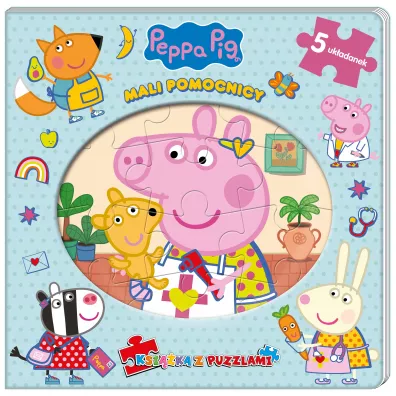 Peppa Pig. Ksi��ka z puzzlami. Mali pomocnicy
