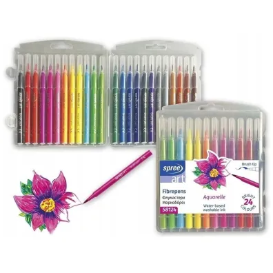 Koh-I-Noor Flamastry p�dzelkowe 24 kolory