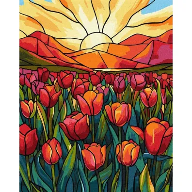 Ideyka Malowanie po numerach - Pole tulipan�w 40x50cm