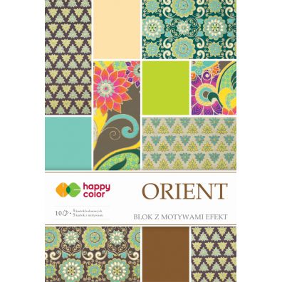 Happy Color Blok z motywami ORIENT, A4, 200g, 10 arkuszy 10 kartek