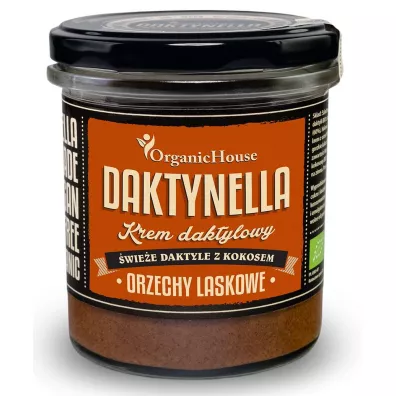 Daktynella Krem kokosowo - daktylowy orzechy laskowe 280 g Bio