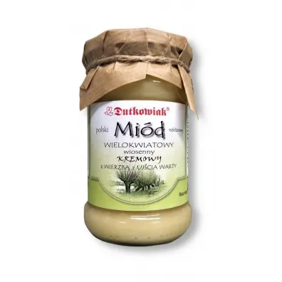 Dutkowiak Mi�d Wielokwiatowy Wiosenny kremowy 400 g
