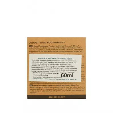 Georganics Proszek do czyszczenia z�b�w, Activated Charcoal 60 ml