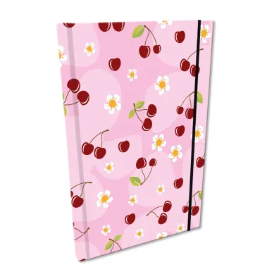 EV-Corp Notes A5 z gumk� Soft Touch Wisienki w r�u kratka
