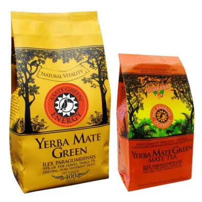 Mate Green Yerba Mate: Energy + Mas Energia Guarana Zestaw 400 g + 200 g