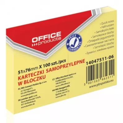 Notes samoprzylepny Office Products 51X76  (14047511-06)