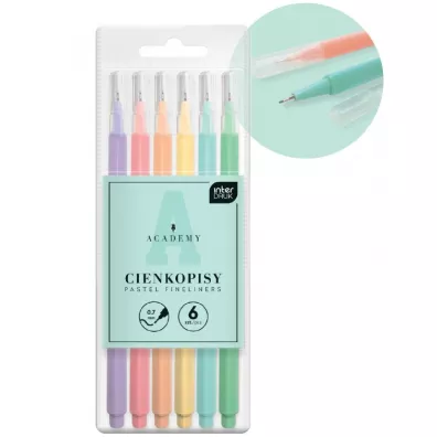Interdruk Cienkopisy pastelowe Academy 6 szt.