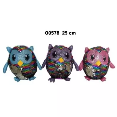 Sowa cekiny 25cm MIX Sun-Day