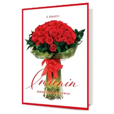 Pan Dragon Karnet B6 imieniny bukiet r�