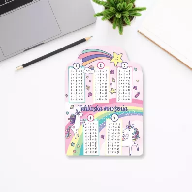 Henry Karta tabliczka mnoenia A5 unicorn tcza