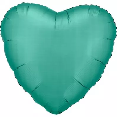Amscan Balon foliowy Lustre Jade Green serce 43cm