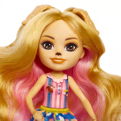 Enchantimals Rodzina Pieski. Retrievery Gerika Golden Retriever. Lalka + figurki HHB85 Mattel