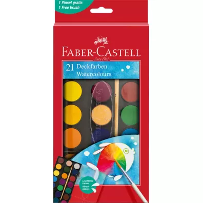 Faber-Castell Farby szkolne 21 kolor�w, 30 mm