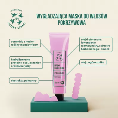 Mydlarnia 4 Szpaki Maska do w�os�w - Pokrzywowa 190 ml
