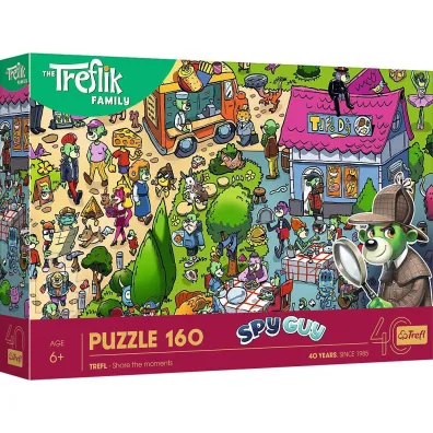 Pakiet: Puzzle 160 el. Trefliki celebruj�, Spy Guy Fantasy, Spy Guy. Gra karciana