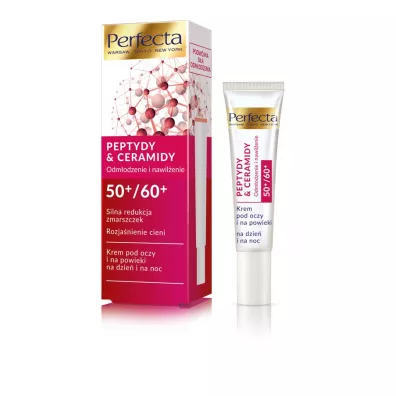 Perfecta Peptydy & Ceramidy 50+/60+ krem pod oczy i na powieki silna redukcja zmarszczek i rozja�nienie cieni na dzie� i na noc 15 ml