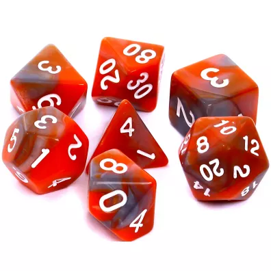Komplet koci RPG - Dwukolorowe pomaraczowo szare Rebel