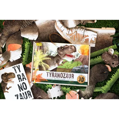 Tyranozaur. Ksi��ka i puzzle 3D Wilga Play
