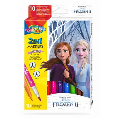 Patio Flamastry dwustronne Colorino Kids Frozen 10 kolorw